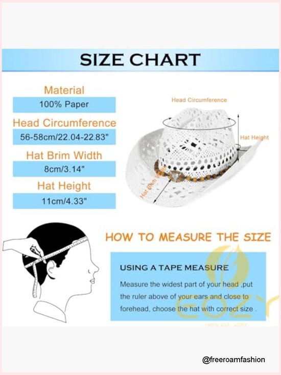 Straw Cowgirl Hat Woven Hollow Out Wide Brim Sun Hat with Chin Strap main image 7